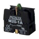 Bloco de Contatos Auxiliares 1NA Metaltex M201A – Montagem Fixação Parafuso
