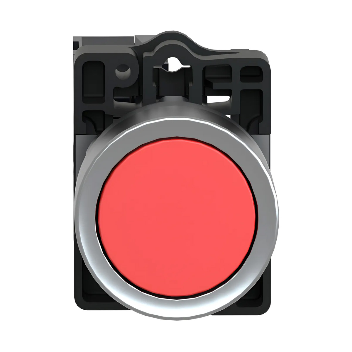 botao-pulso-schneider-easy-harmony-vermelho-1nf1.jpg Botão de Pulso Vermelho 22mm 1NF Schneider XA2EA42 - Imagem 1
