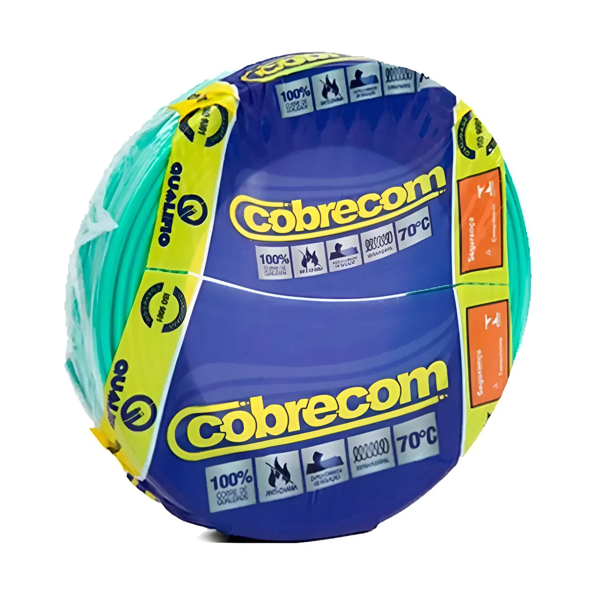 cabo-flexivel-cobrecom-2-5mm-750v-verde-rolo-15m.jpg Cabo Flexível 2,5mm² 750V Verde – Rolo 15m Cobrecom - Imagem 1