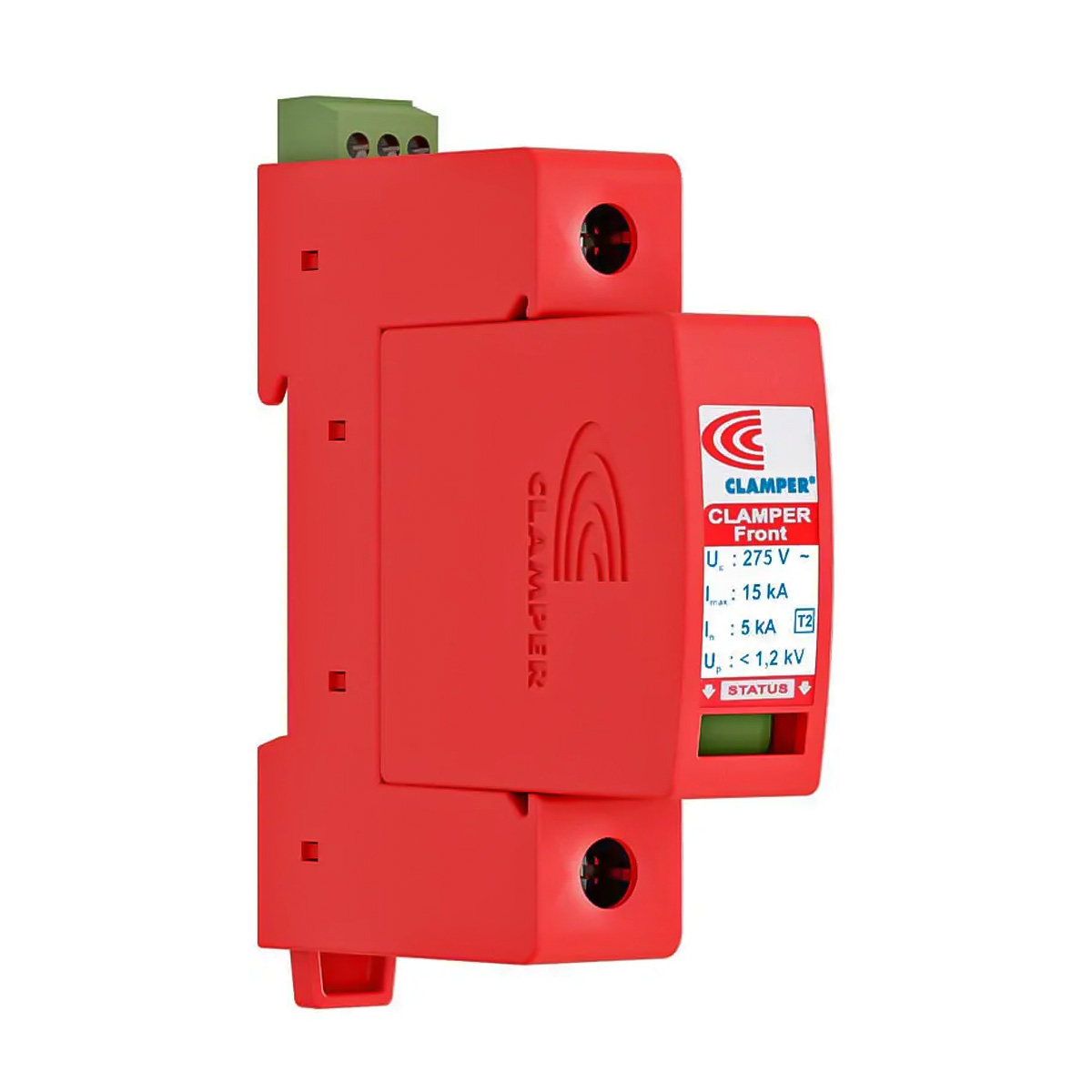 disjuntor-dps-clamper-front-v-15ka-275v-eletrica-uniao.jpg DPS Clamper Classe II 15kA 275V – Com Cartucho Substituível - Imagem 1