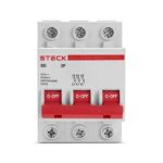 Disjuntor Tripolar 4A Curva C 230V 3kA Steck Original