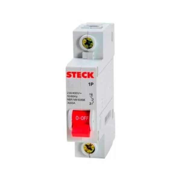 Disjuntor Unipolar 100A Curva C 10.0kA 400VCA Steck