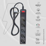 Filtro de Linha 5 Tomadas 10A Bivolt DPS 6kA Preto Clamper - Imagem 2