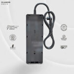 Filtro de Linha 8 Tomadas 10A Bivolt DPS 6kA Preto Clamper - Imagem 2
