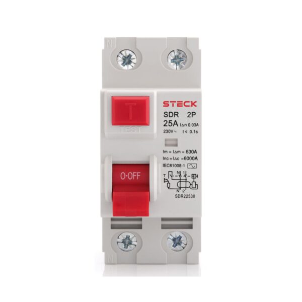 Interruptor DR 25A 2P 30mA Classe AC Steck Proteção Choque