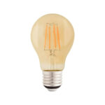 Lâmpada LED Filamento A60 4W 2200K Âmbar Estilo Vintage Tramontina