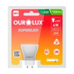 Lâmpada LED Dicroica GU10 4W 6500K Luz Fria Bivolt Ourolux