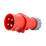 Plugue Industrial 3P+T 32A 380/415V Vermelho 6H Metaltex