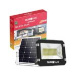 Refletor LED Solar 200W 6500K IP65 com Painel Fotovoltaico Ourolux