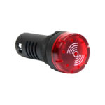 Sirene Sonora 22mm LED Vermelho 50dB 220Vca Metaltex BZ202LR
