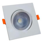 Spot LED Direcionável Quadrado 4,2W 2700K Embutir Pila