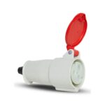 Tomada Acoplamento Industrial 2P+T 32A 380/440V Vermelho 9H Steck N3259
