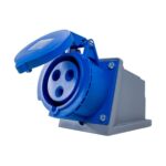 Tomada de Sobrepor Industrial 2P+T 32A 220/240V Azul Metaltex