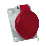 Tomada de Embutir Industrial 2P+T 32A 380/440V Vermelha 9H Steck
