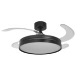 Ventilador de Teto Retrátil Bivolt Preto Fascino Ventus