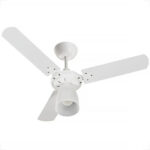 Ventilador de Teto com Lustre Marbela Branco 127V Tron para Sala