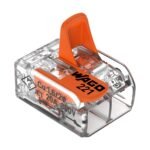 Conector Emenda WAGO 221-412 2 Polos 0,14 a 4,0mm² 32A Cartela com 6 Peças