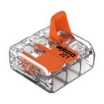 Conector Emenda WAGO 221-413 3 Polos 0,14 a 4,0mm² 32A Cartela com 4 Peças