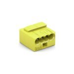 Micro Conector WAGO 243-504 4 Polos 0,06 a 0,8mm² 6A Amarelo