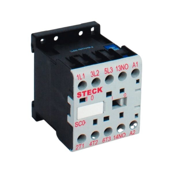 Mini Contator Tripolar Steck 9A AC3 Bobina 110VCA 1NF SC09A01F30