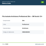 Especificações técnicas de Fita Isolante Antichama Profissional 20m – 3M Scotch 33+