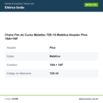 Especificações técnicas de Chave Fim de Curso Metaltex TZE-10 Metálica Atuador Pino 1NA+1NF
