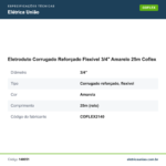 Especificações técnicas de Eletroduto Corrugado Reforçado Flexível 3/4" Amarelo 25m Coflex