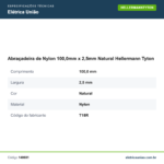 Especificações técnicas de Abraçadeira de Nylon 100,0mm x 2,5mm Natural Hellermann Tyton