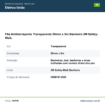 Especificações técnicas de Fita Antiderrapante Transparente 50mm x 5m Banheiro 3M Safety-Walk