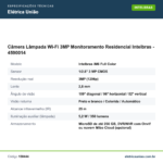 Especificações técnicas de Câmera Lâmpada Wi-Fi 3MP Monitoramento Residencial Intelbras - 4590014