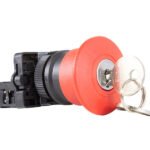 BOT SOCO C/CHAVE P/DESTR.22MM PLAST.COG.40MM VERMELHO 1NF
