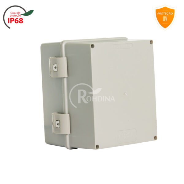 CX MULTIUSO COMPLETA C/PL.MONT. 190X150X150 CZ TP.CINZA IP68 UV ROHDINA