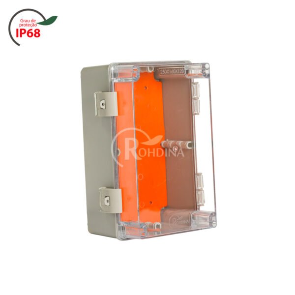 CX MULTIUSO COMPLETA C/PL.MONT. 250X160X120 CZ TP.TRANSP. IP68 UV ROHDIN