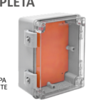 Caixa Multiuso Rohdina 250 x 200 x 130mm IP68 UV Cinza Tampa Transparente com Placa de Montagem