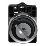 Chave Seletora 22mm 2 Posições Fixas Com Chave 1na Cor Preto