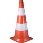 CONE SINALIZACAO 75CM BRANCO/LARANJA VONDER