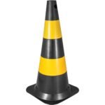 CONE SINALIZACAO 75CM PRETO/AMARELO VONDER