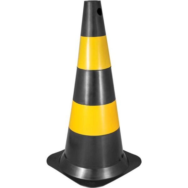 CONE SINALIZACAO 75CM PRETO/AMARELO VONDER