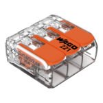CONECTOR WAGO 221-613 (3 POLOS) 0,5 A 6,0MM 41A TRANSPARENTE