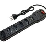 FILTRO LINHA 5 TOM 10A BIV 2P+T CB.1,0MT 2 USB PLAST PT PLPS5TNBR+2 MULTICRAFT