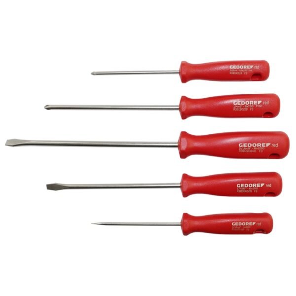 JOGO CHAVE FENDA/PHILLIPS C/ 5 PCS VERMELHO