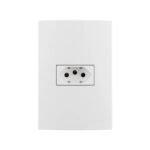 Tomada de Embutir Mar-Girius Sleek com Placa 2P+T 20A 250V Ebony/Branca